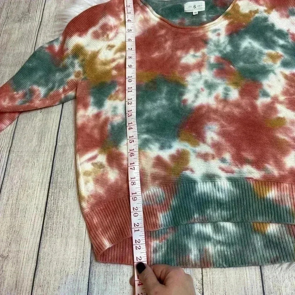 Lou & Grey Tie Dye Purled Knit Scoop Neck Sweater Size XS - Picture 8 of 8